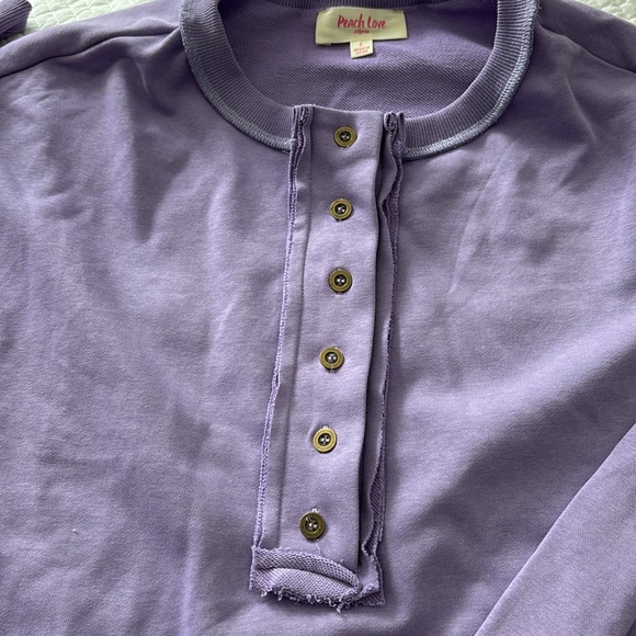 New Peach Love oversizeded sequin sweatshirts L - Picture 5 of 7